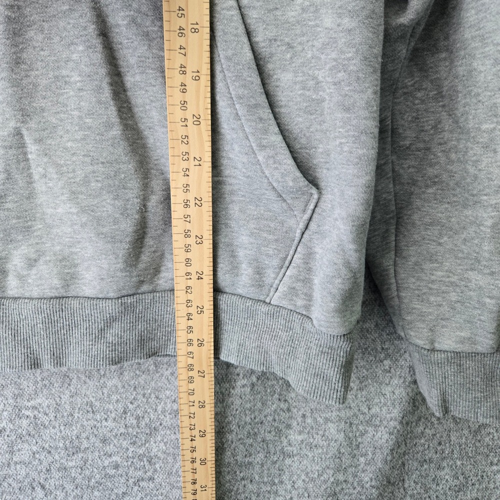Puma‎ Mens Grey Embossed Logo Pullover Hoodie Sweatshirt Large - Picture 10 of 11